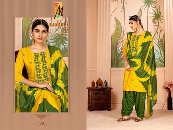 Master Bansuri Patiyala Vol 3 Rayon Designer Exclusive Readymade Suit